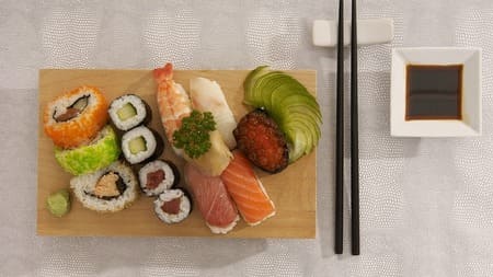 Sushi as a trendy and fashionable food