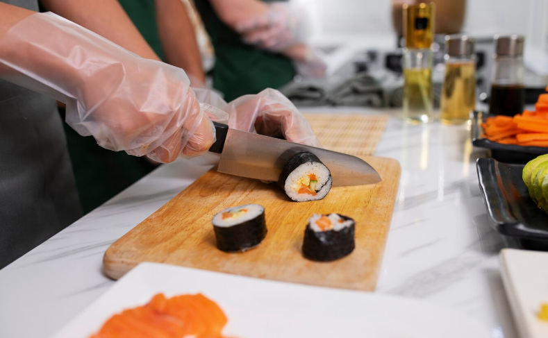 Learn How to Cut Sushi Like a Pro